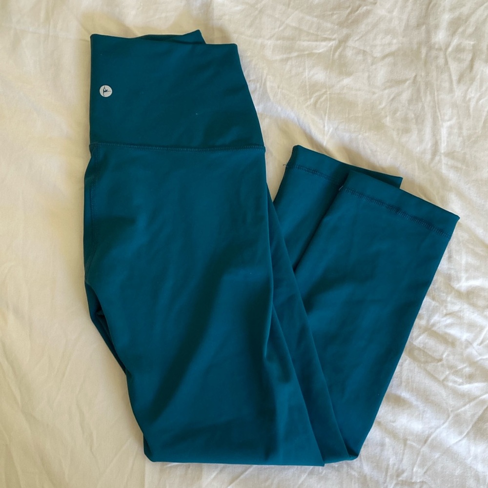 90 Degree by Reflex High Rise Teal Green 3/4th Leggings